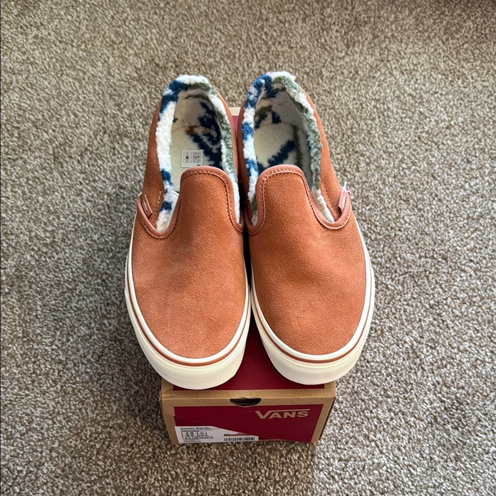 Vans Orange Slip-On Shoes